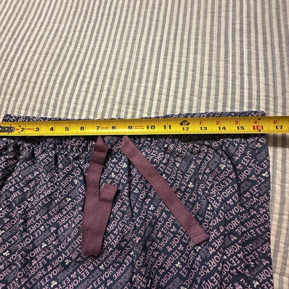 Disney Store‎ Eeyore Pajama Sleep Pants Womens XL Blue All Over Print - Picture 4 of 9